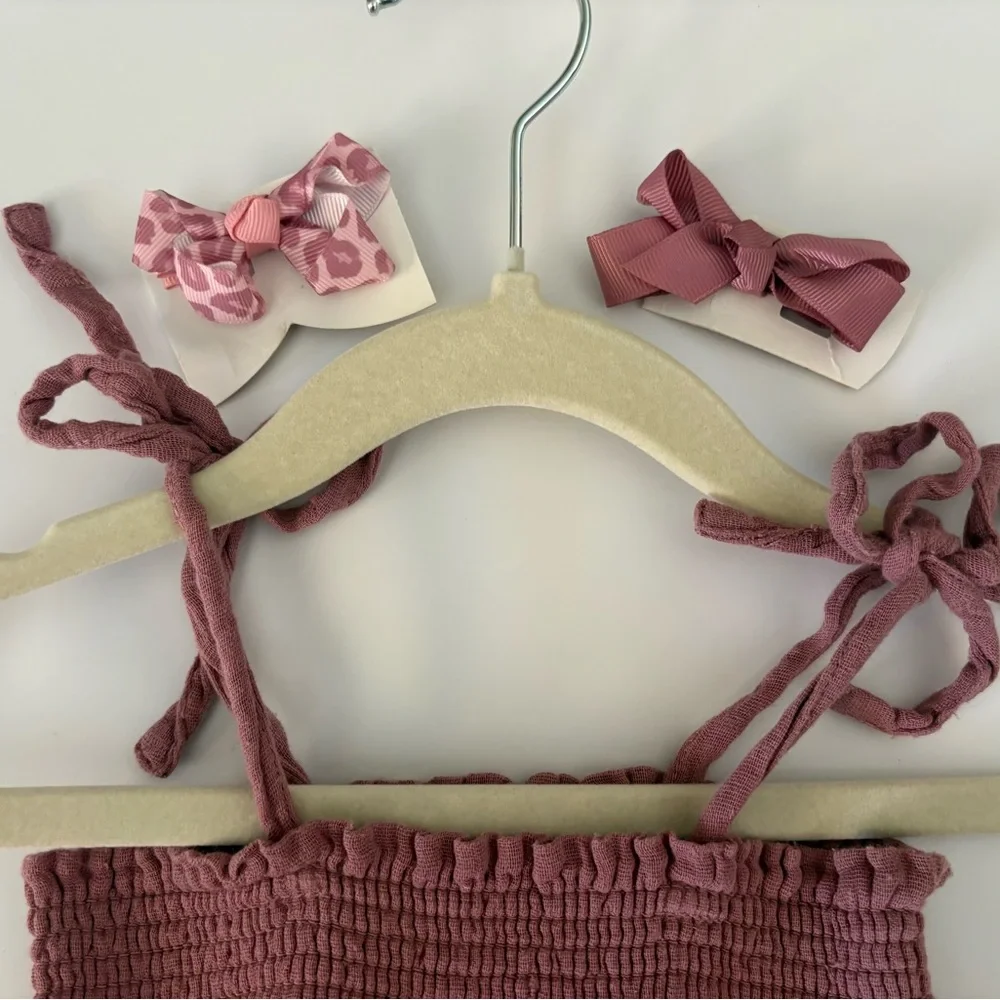 Angel Dear Tulle Baby Romper with choice of bow barrette - Picture 5 of 5
